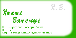 noemi barenyi business card
